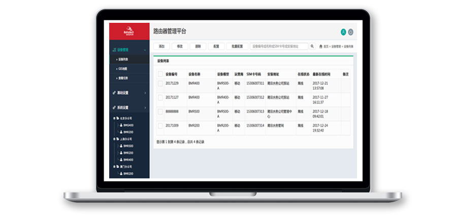 集中報表查看M2M終端部署狀態(tài)